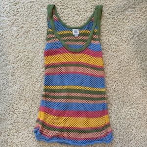 BDG striped multicolor crochet cover up size S